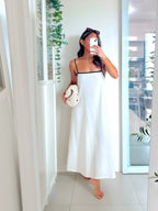 Dalga Dress in Off White-Black