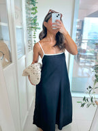 Dalga Dress in Black-White