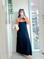 Dalga Dress in Black-White