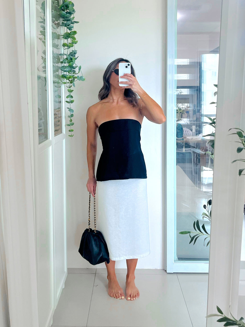 Yaz Top or Skirt in Plain-Black