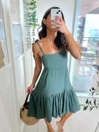 Lale Dress in Dark Green