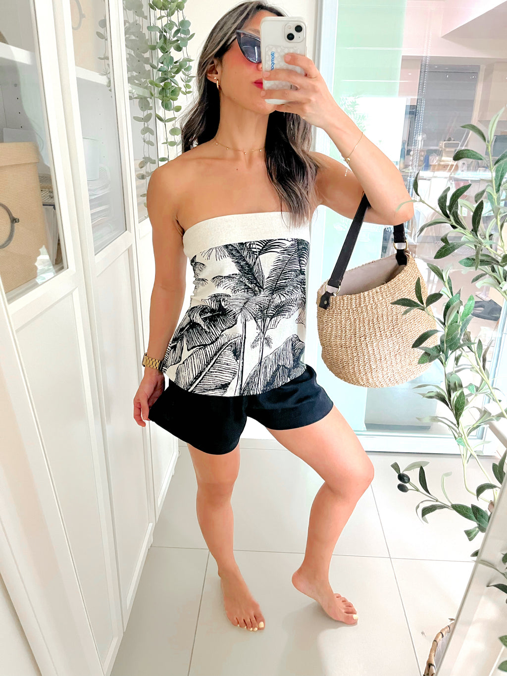 Yaz Top or Skirt in Palm Ink
