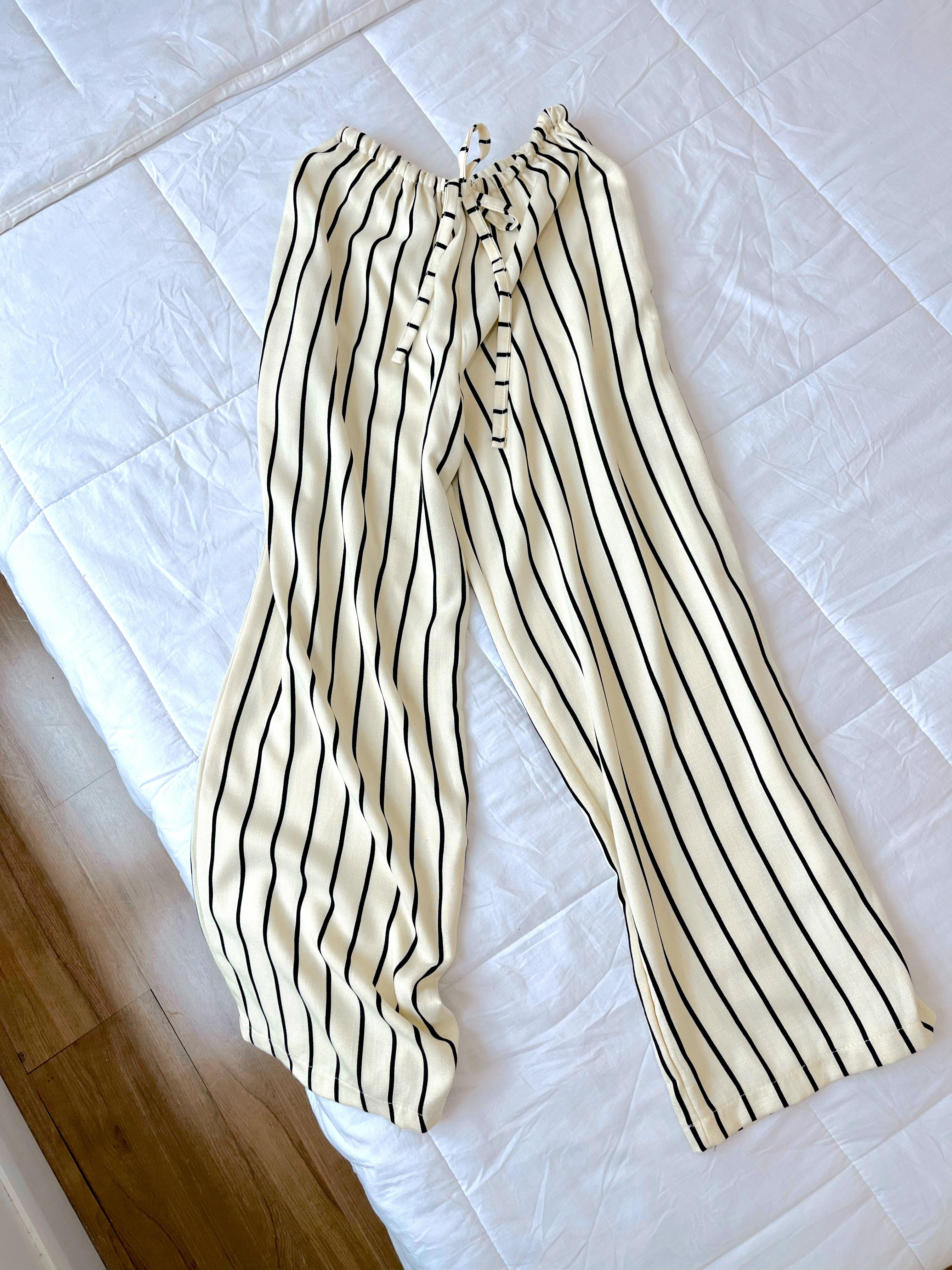 Dilara Pants in Cream Noir