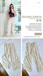 Dilara Pants in Cream Noir