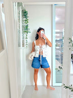 Nil Top in Blue Palms