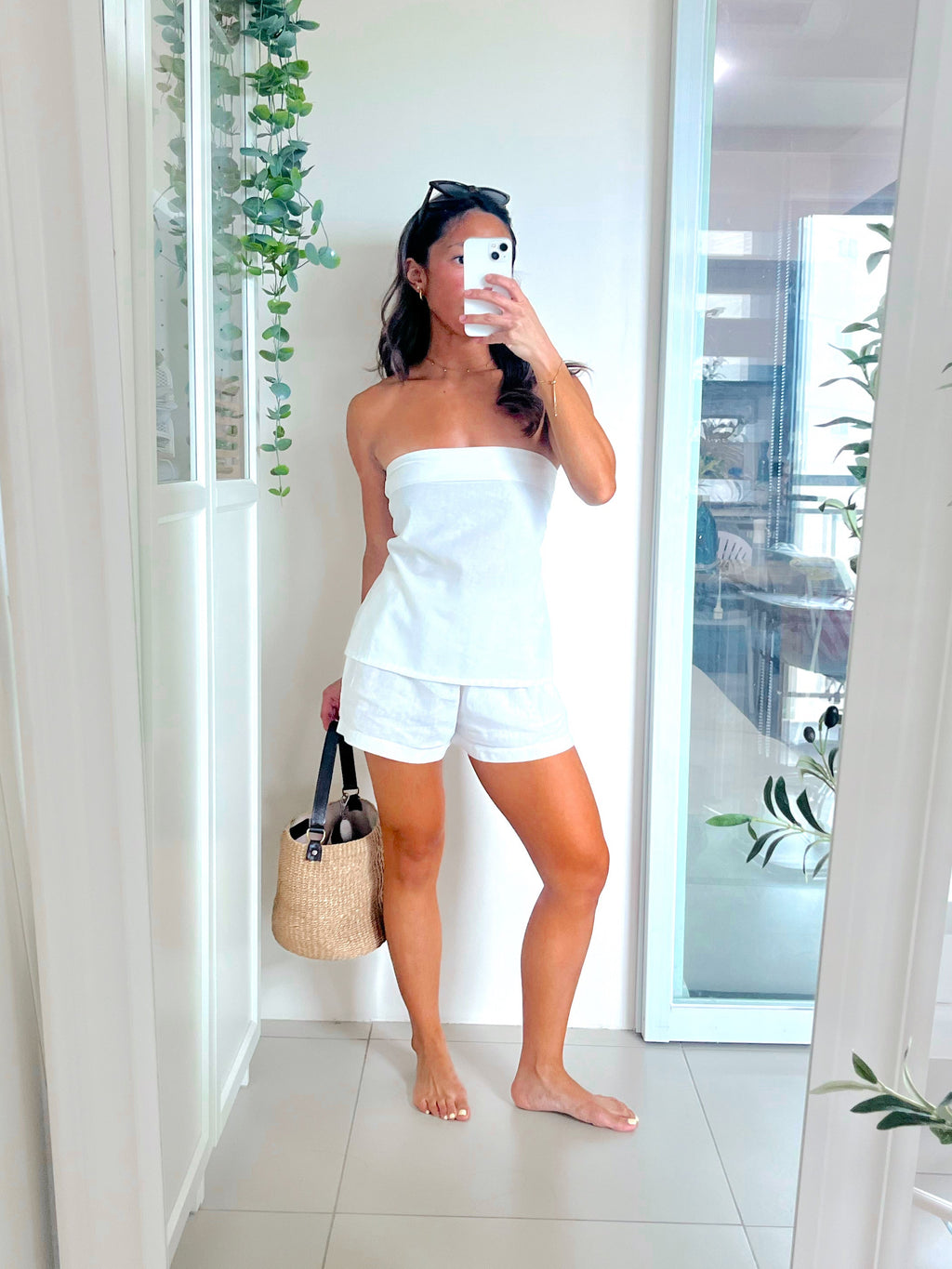 Yaz Top or Skirt in Plain-White