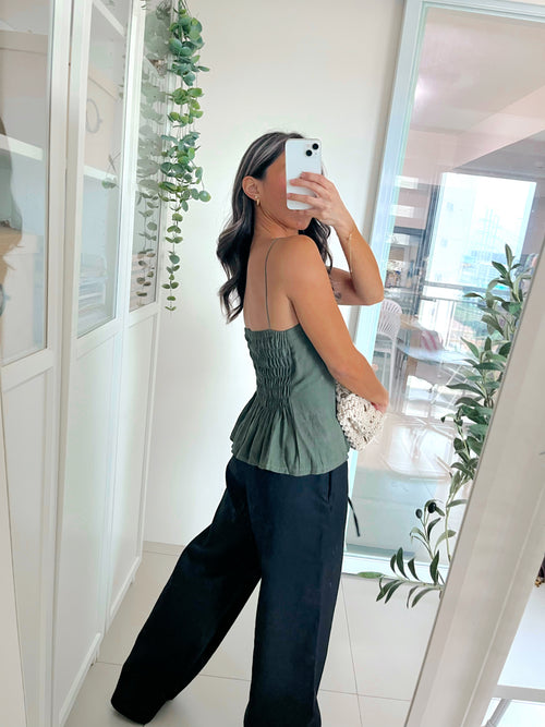 Ayla Top in Dark Green