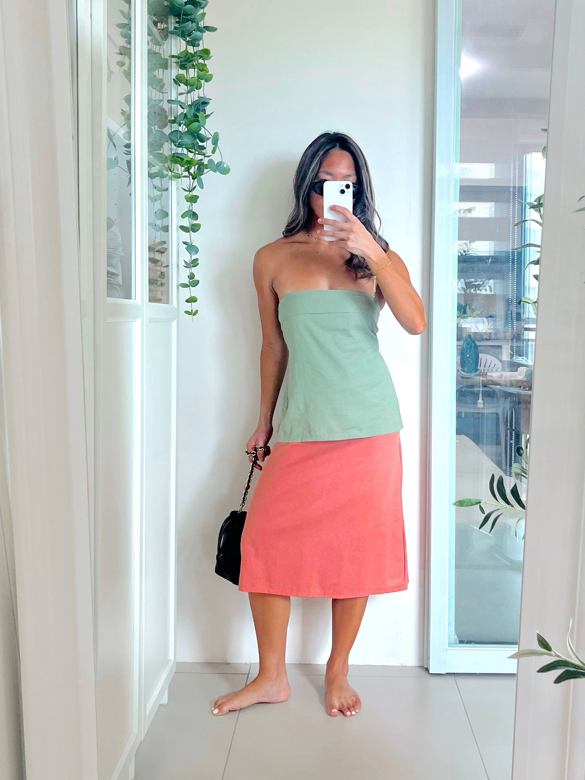 Yaz Top or Skirt in Plain-Sage