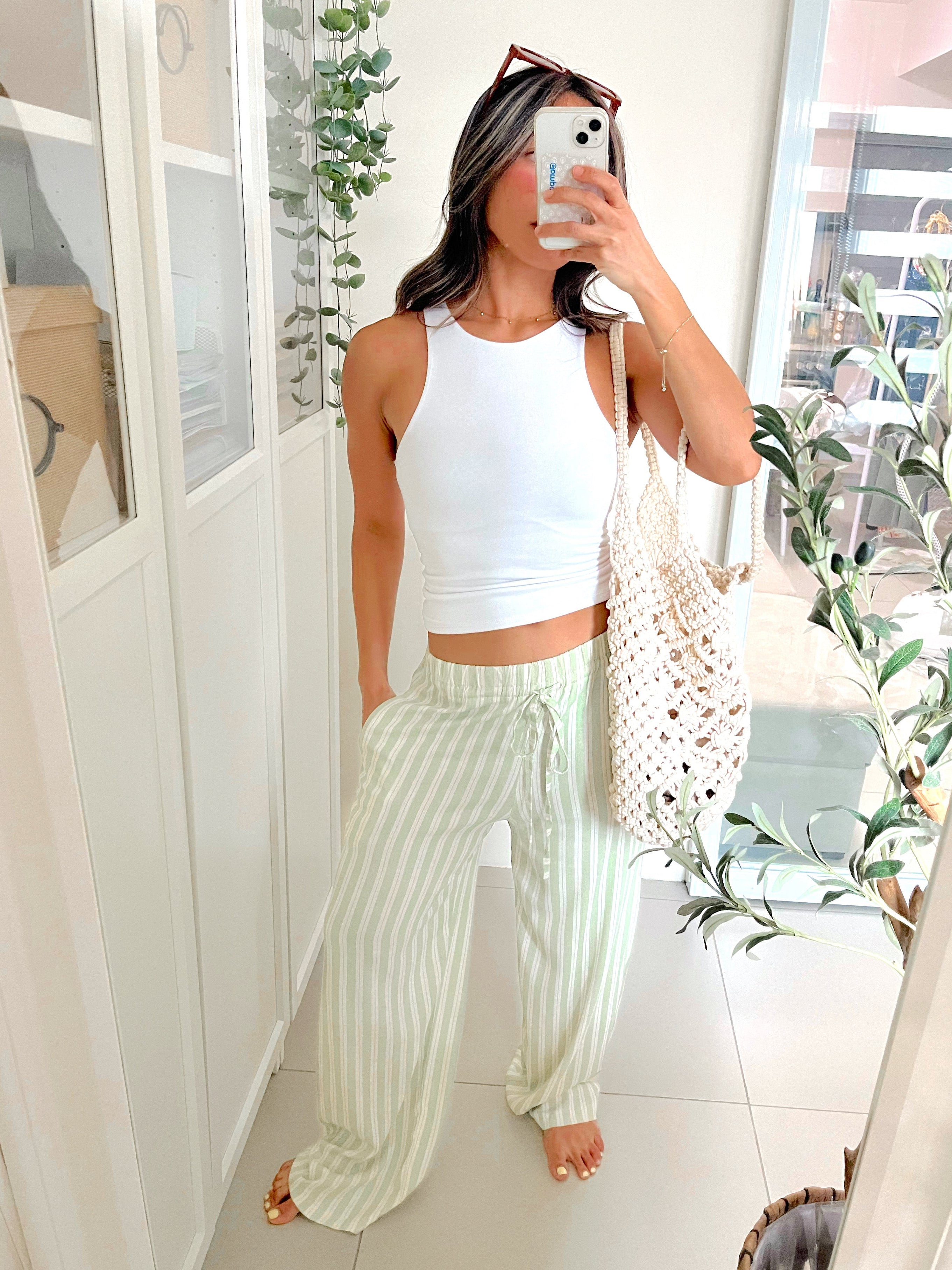 Dilara Pants in Lime Wash