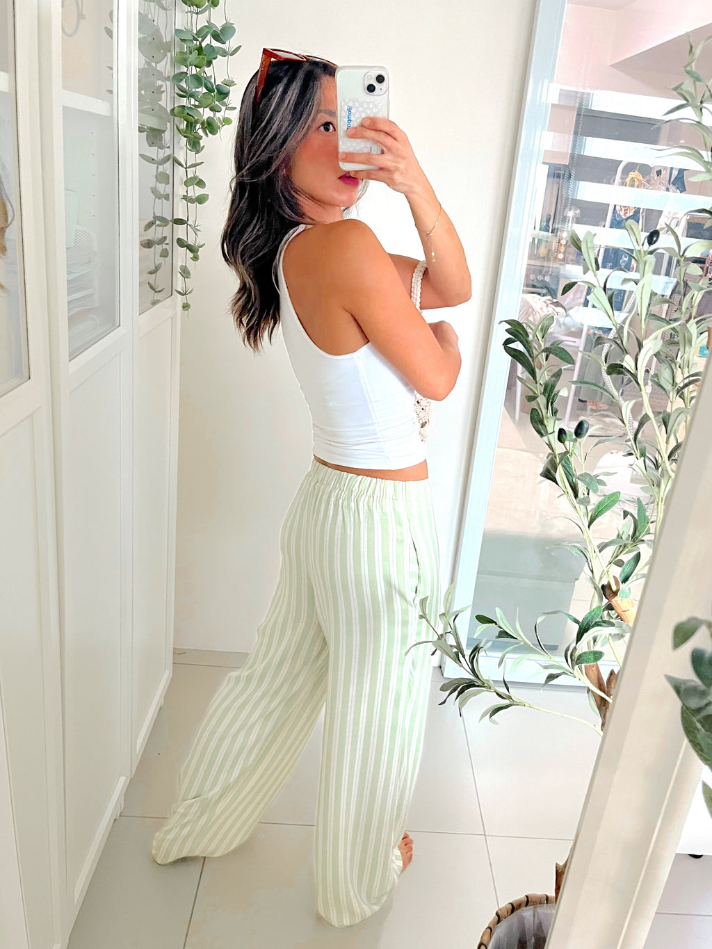 Dilara Pants in Lime Wash