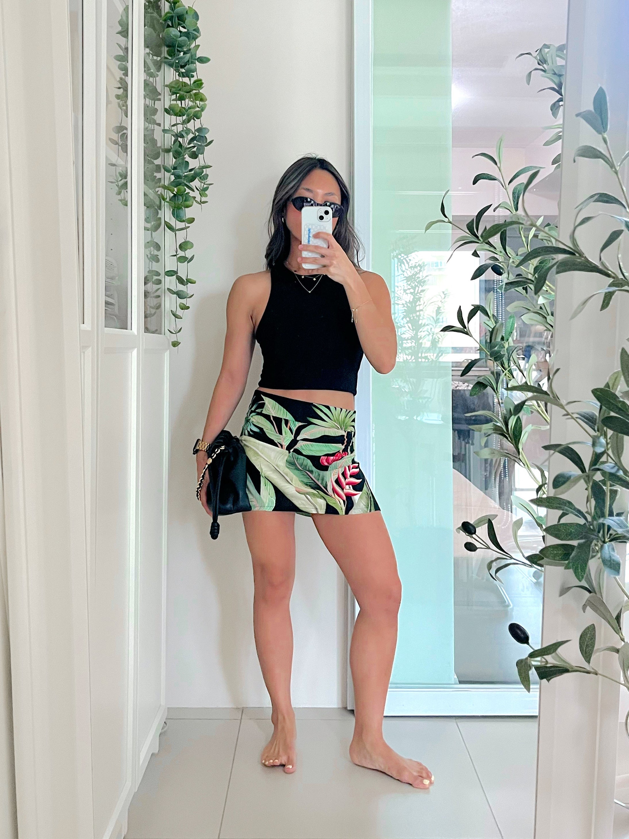 Yaz Top or Skirt in Noir Canopy