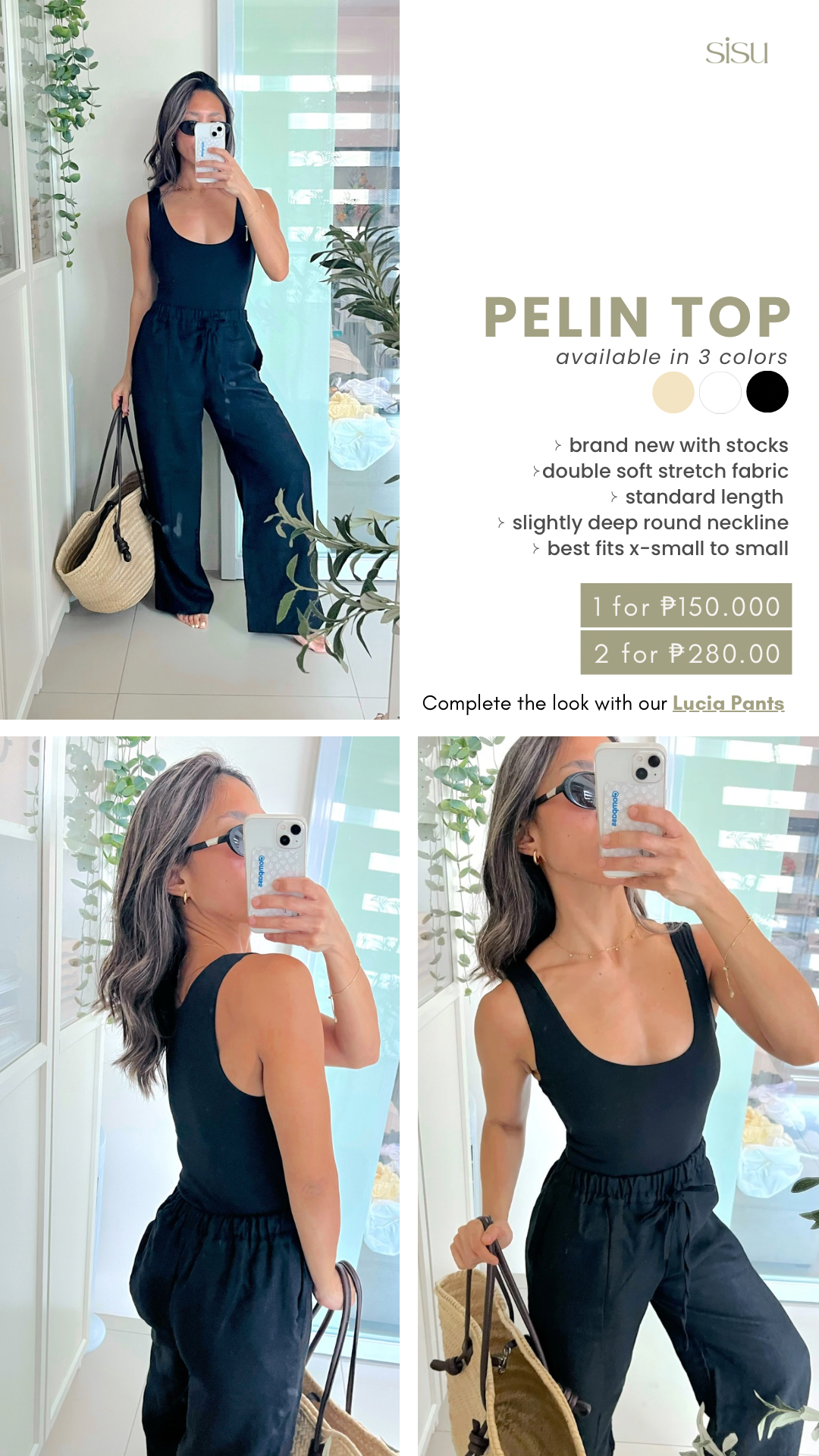 Pelin Top in Black