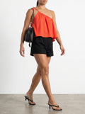 Celina Top in Red Orange